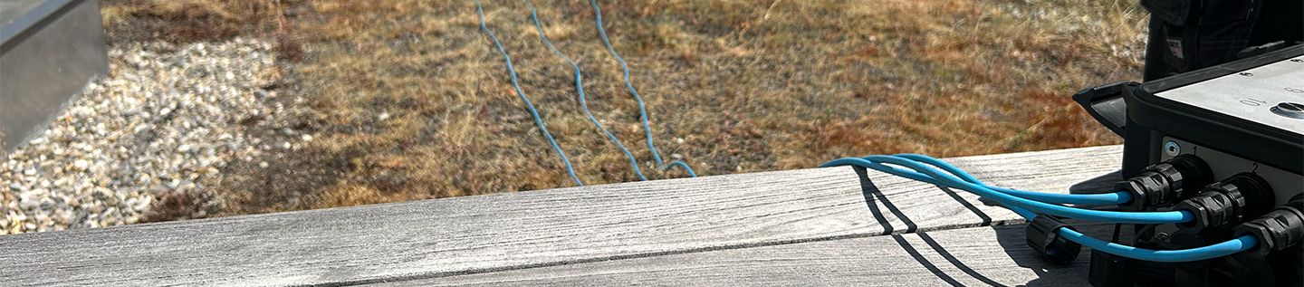 Flachdach Leckortung mit dem Feuchtigkeitsscan.